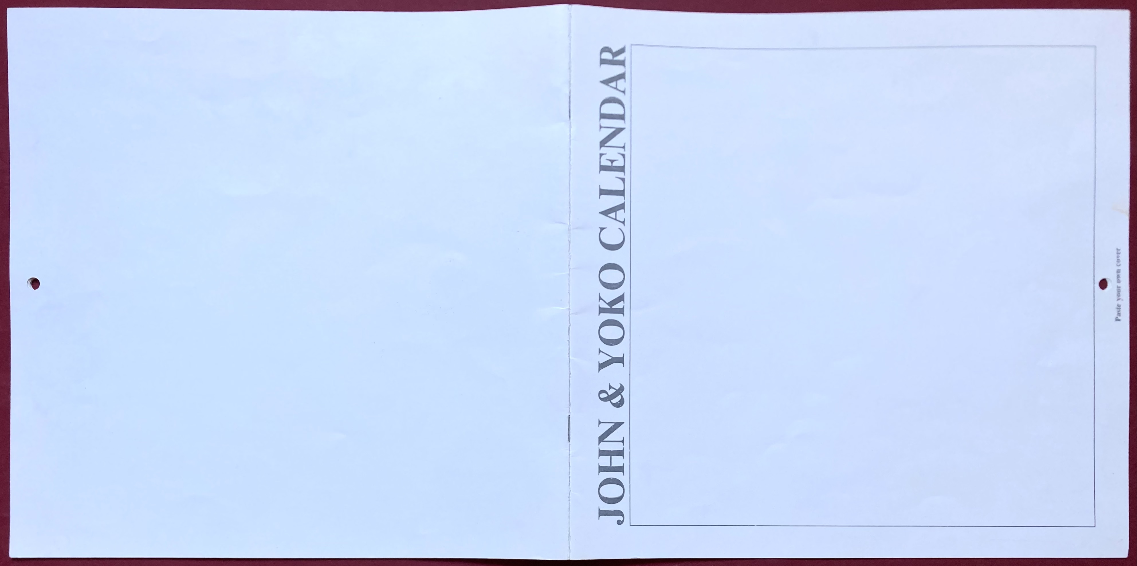 PLASTIC ONO BAND - Live peace in Toronto Med KALENDER UK-orig LP 1969 - 7
