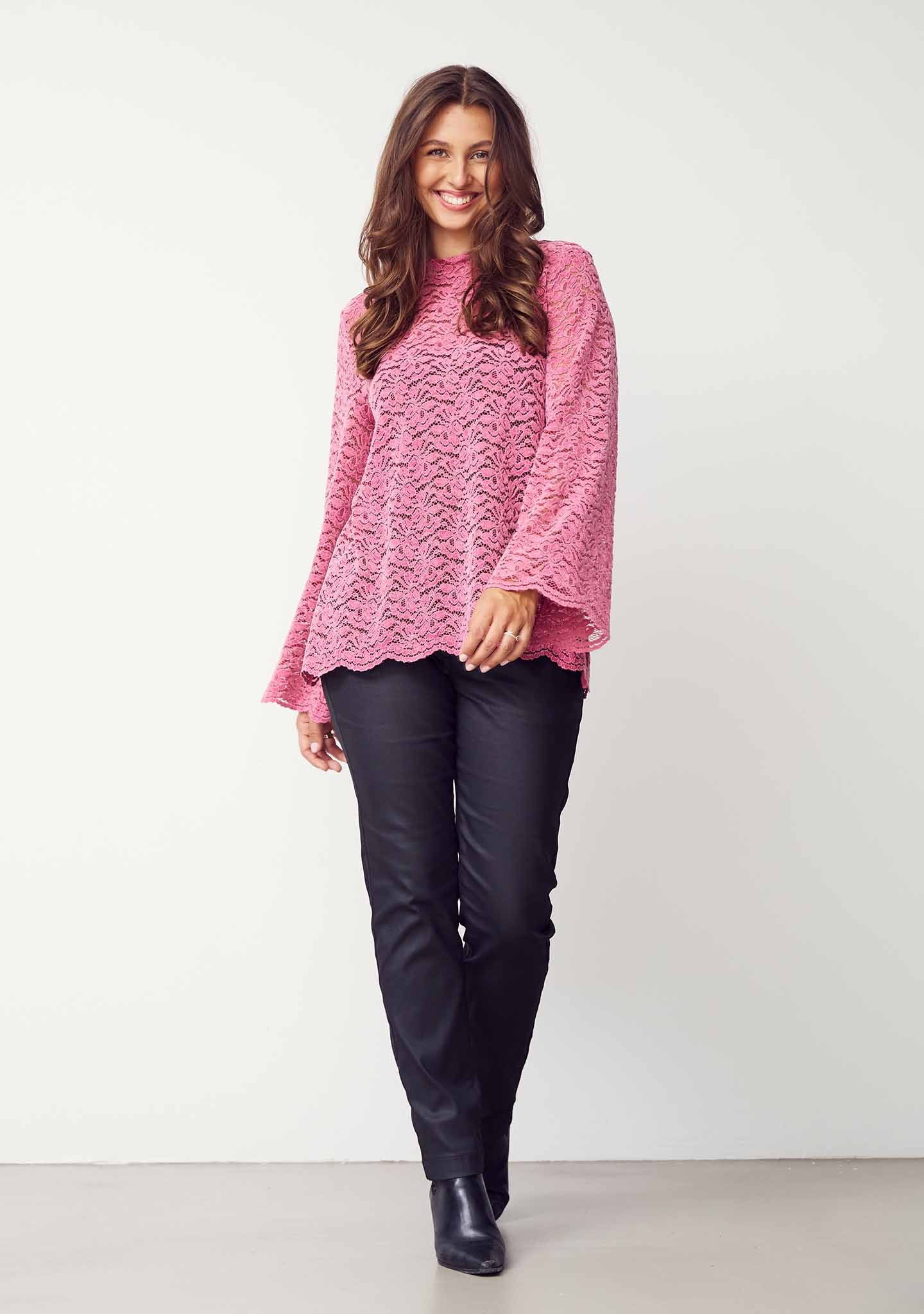 Kamille Lace Blouse - Cerise - Isay - 4