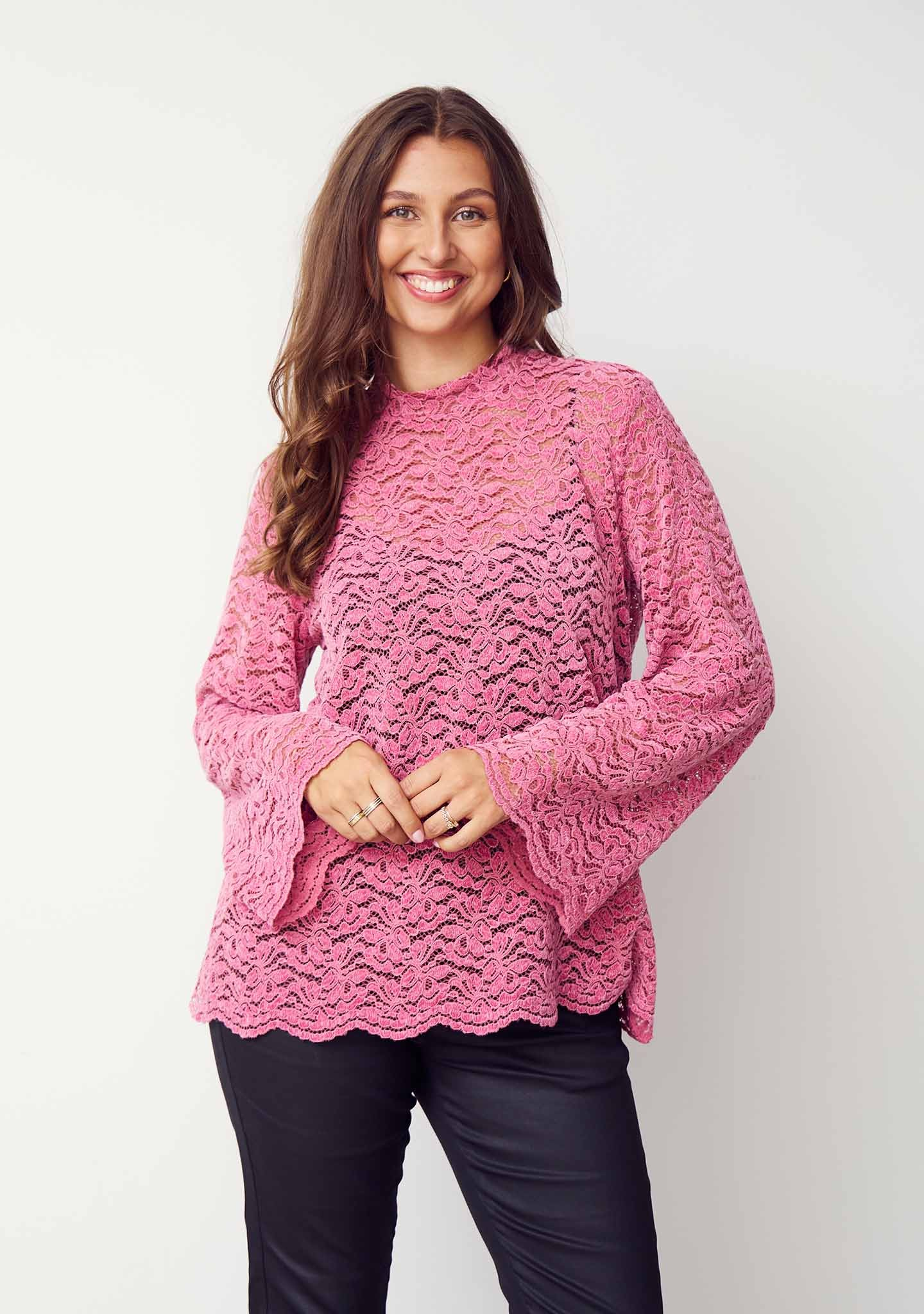 Kamille Lace Blouse - Cerise - Isay