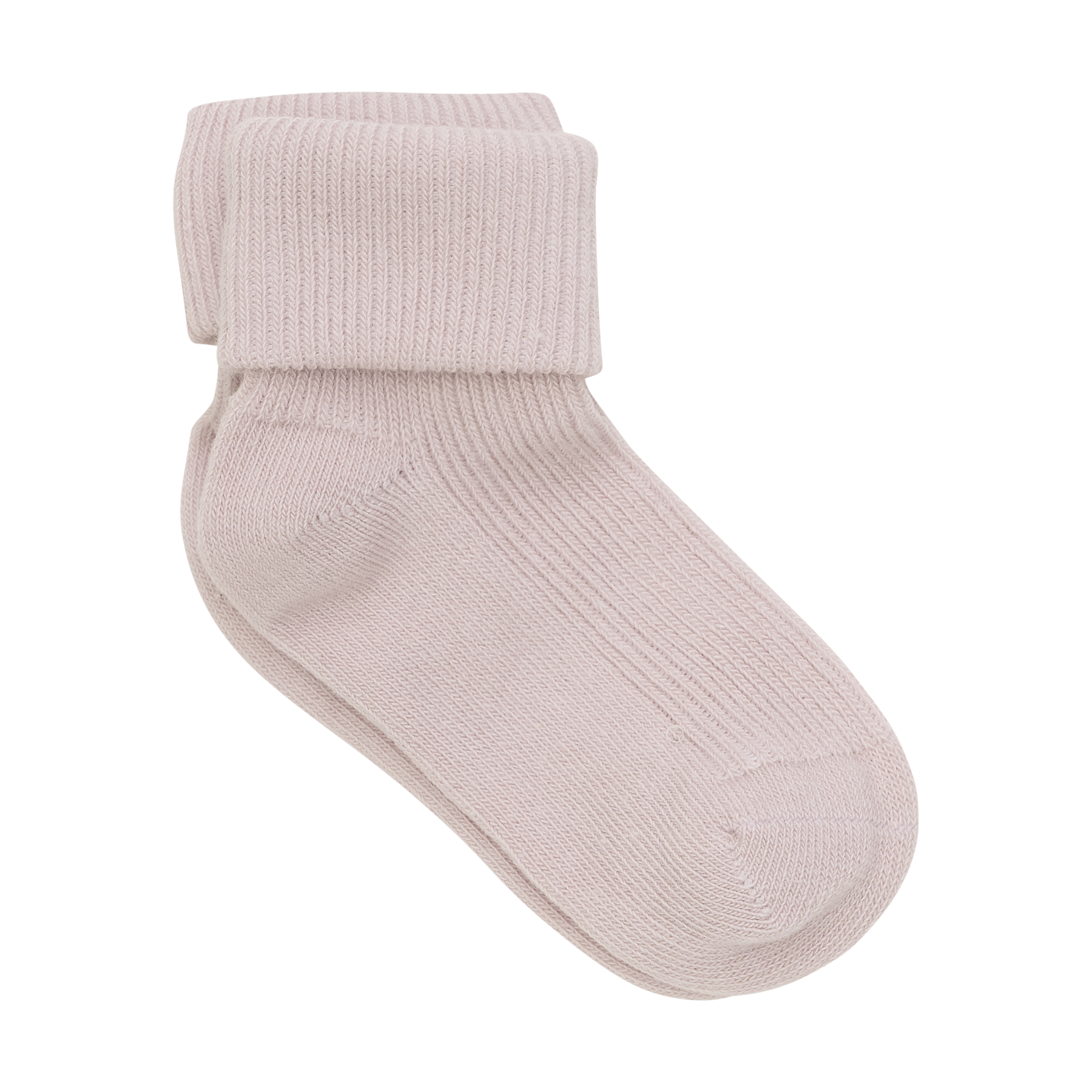 Baby rib sock w fold 2-pack Shell