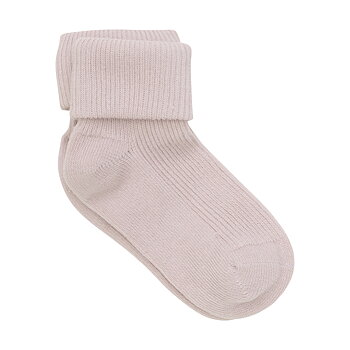 Baby rib sock w fold 2-pack Shell