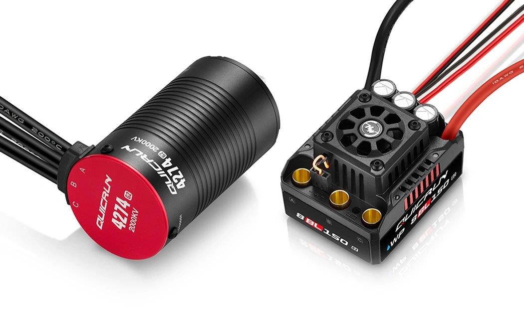 Hobbywing QuicRun Combo WP 8BL150 G2 - 4274SL 2000kV G2 Sensorlös