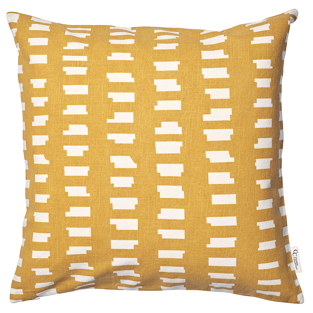 Kuddfodral Ikat Block Ockra 50x50cm