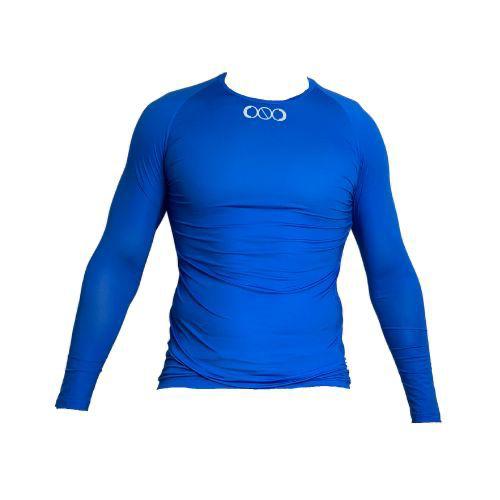 NoLogo Racer  Long Sleeve Cycling Jersey Shirt - Blue