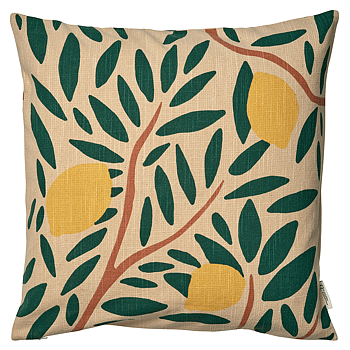Kuddfodral Sunny Citrus Mörkgrön 50x50cm