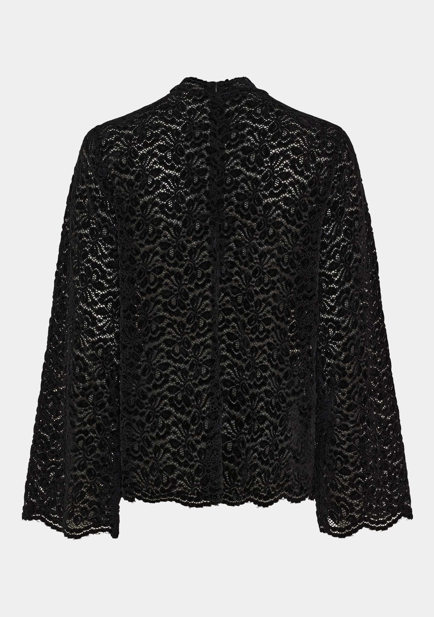 Kamille Lace Blouse - Black - Isay - 3