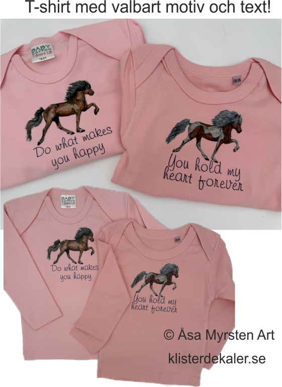 T-shirt for children 1.5-2 years, optional motif and text.