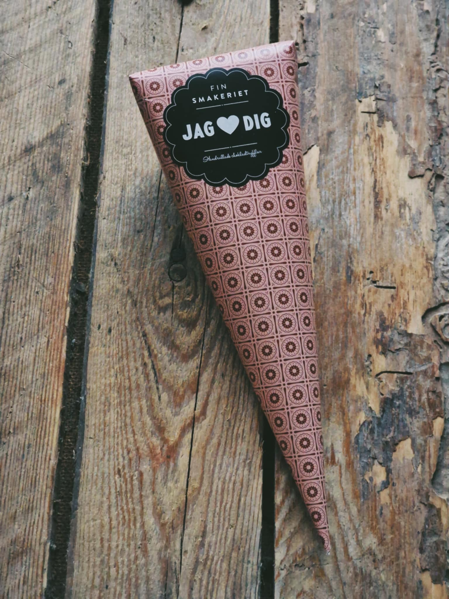 Chokladtryfflar "Jag <3 Dig"" strut - Finsmakeriet