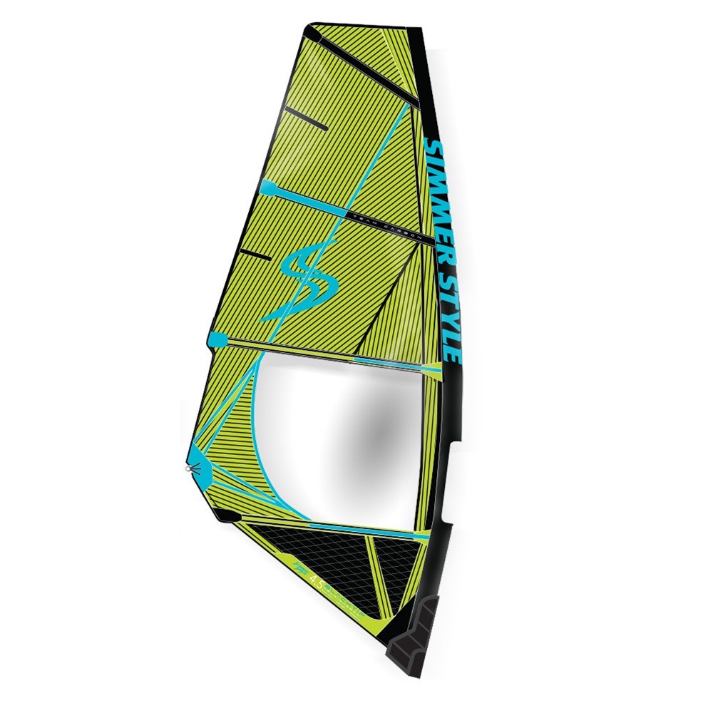 Simmer vindsurfingsegel Black Tip Team Carbon 2026 - 2