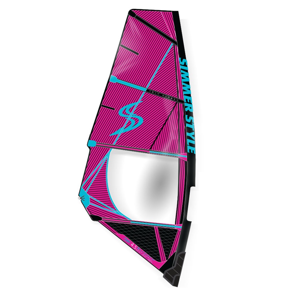 Simmer vindsurfingsegel Black Tip Team Carbon 2026