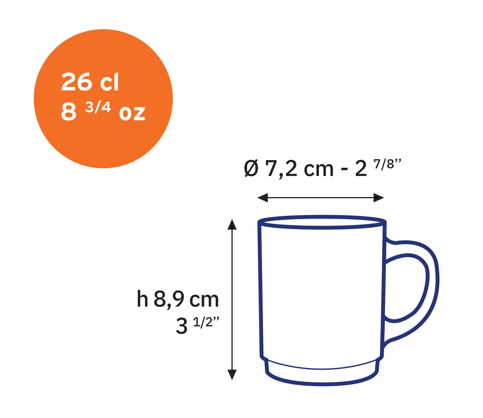 Versailles Mugg 25cl - Storpack - 2