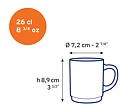 Versailles Mugg 25cl - Storpack