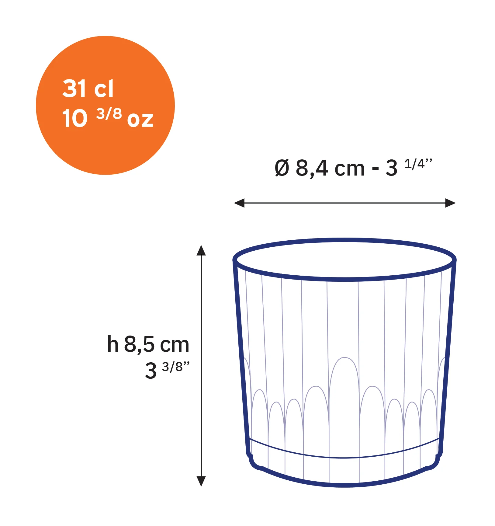 Duralex Manhattan låg, 31 cl - Storpack - 2