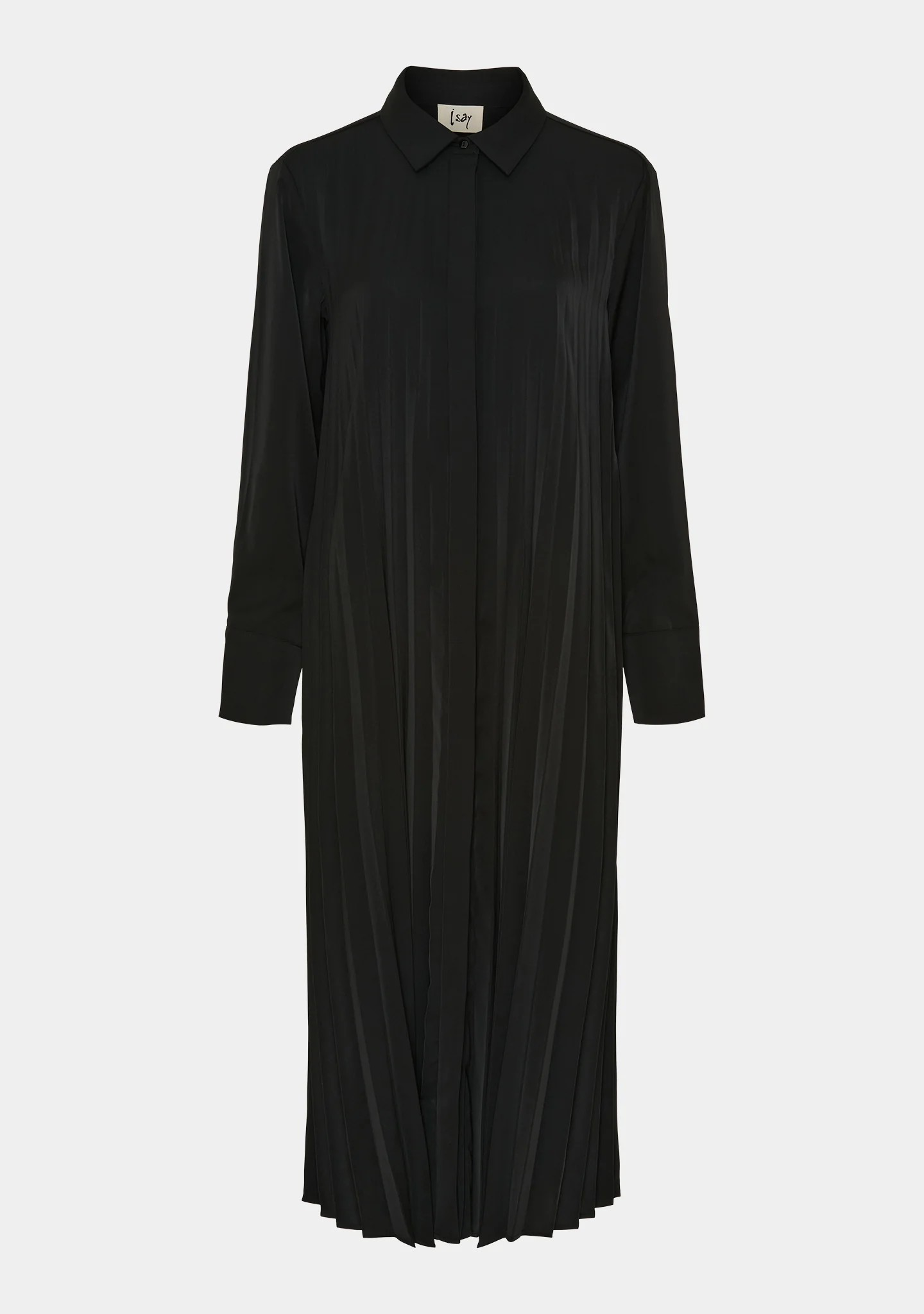 Frida Pleat Dress - Black - Isay - 3