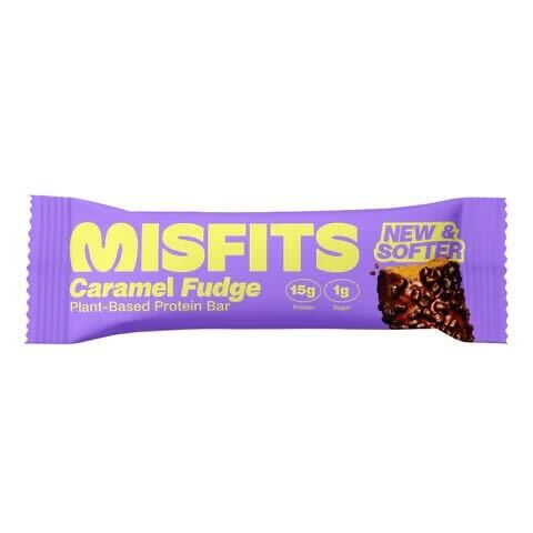 vegansk proteinbar caramel fudge misfits