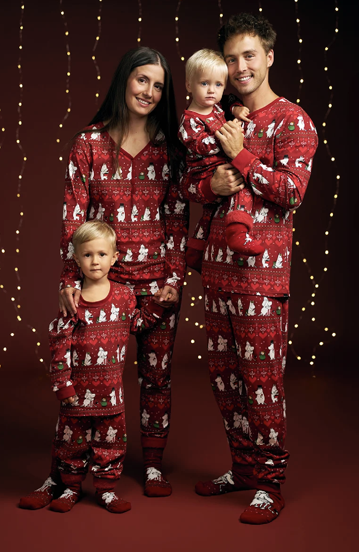 Moomin Children Christmas Pajamas - Winter Heart (Also available for men, women & baby) - 2