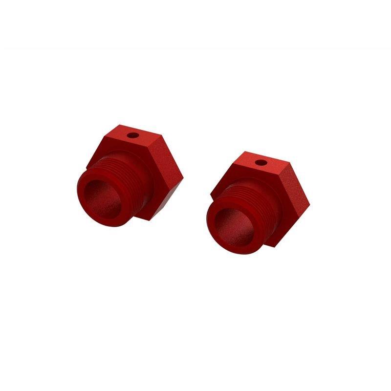 ARRMA Aluminum Wheel Hex, 24mm, Red (2)