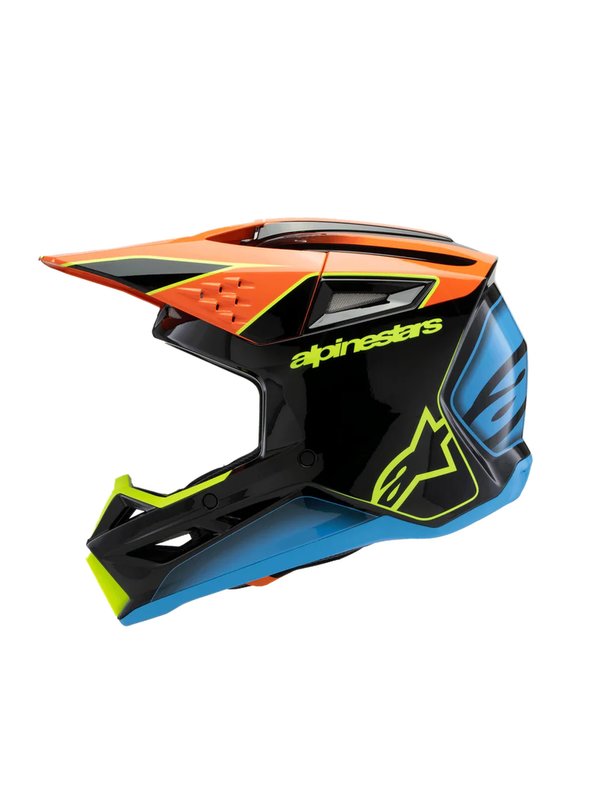 Alpinestars Hjälm SM3 Youth Fray Svart/Orange/Gul Fluo