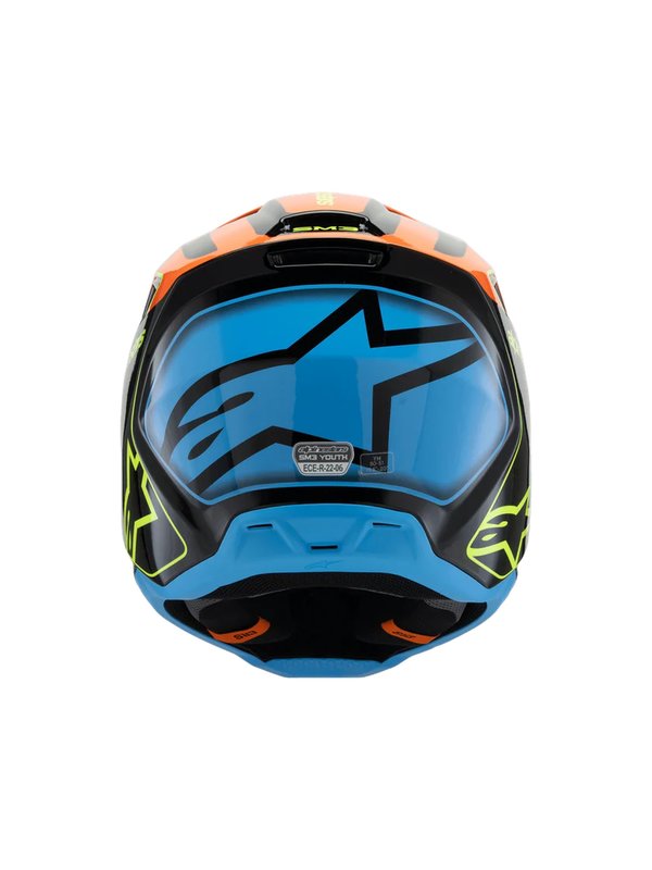 Alpinestars Hjälm SM3 Youth Fray Svart/Orange/Gul Fluo - 4