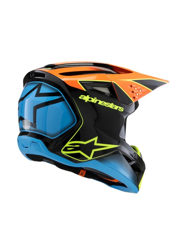 Alpinestars Hjälm SM3 Youth Fray Svart/Orange/Gul Fluo - 3