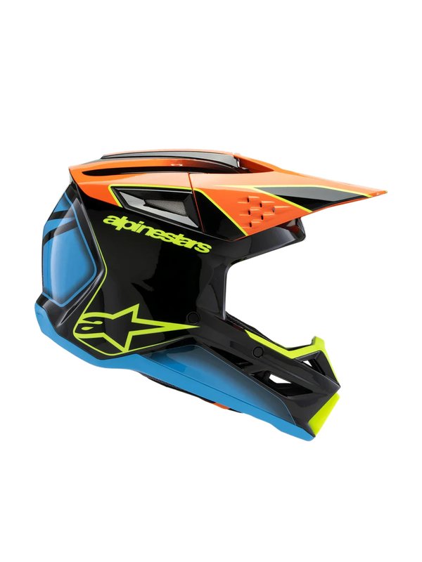 Alpinestars Hjälm SM3 Youth Fray Svart/Orange/Gul Fluo - 2