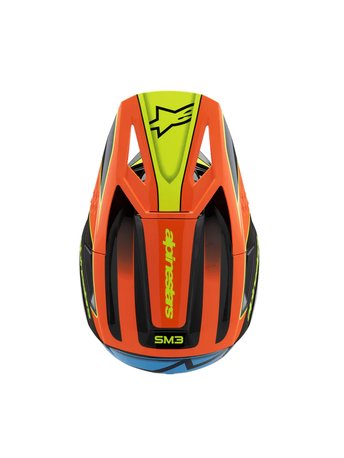 Alpinestars Hjälm SM3 Youth Fray Svart/Orange/Gul Fluo - 5