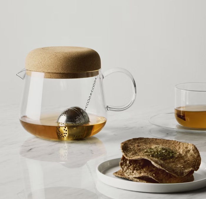 Viva Teapot with cork lid and tea strainer - 2