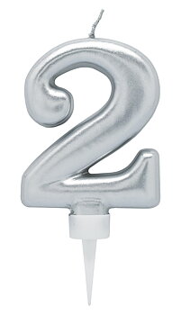 Tårtljus Silver 2 år
