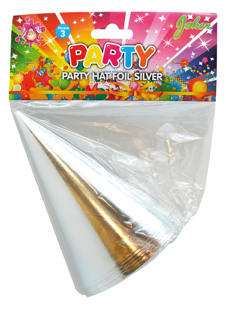 Party Hattar Foil Silver 6-Pack - 2