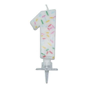 Tårtljus SPRINKLES 1 år