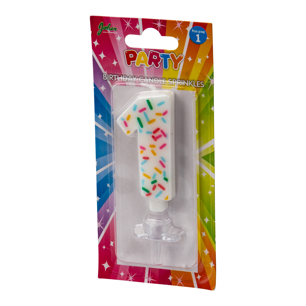 Tårtljus SPRINKLES 1 år
