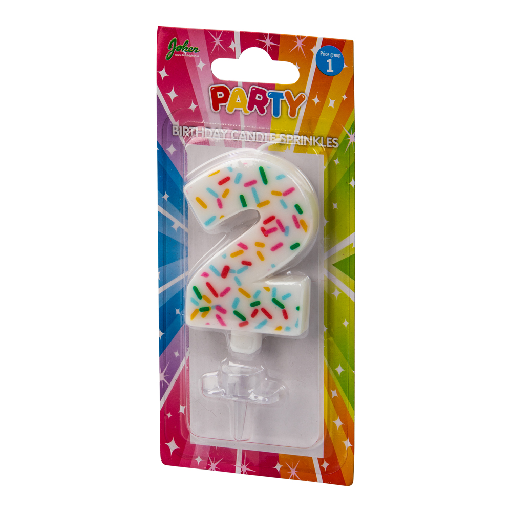 Tårtljus SPRINKLES 2 år