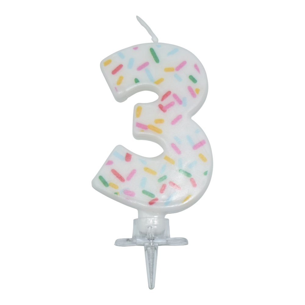Tårtljus SPRINKLES 3 år - 2