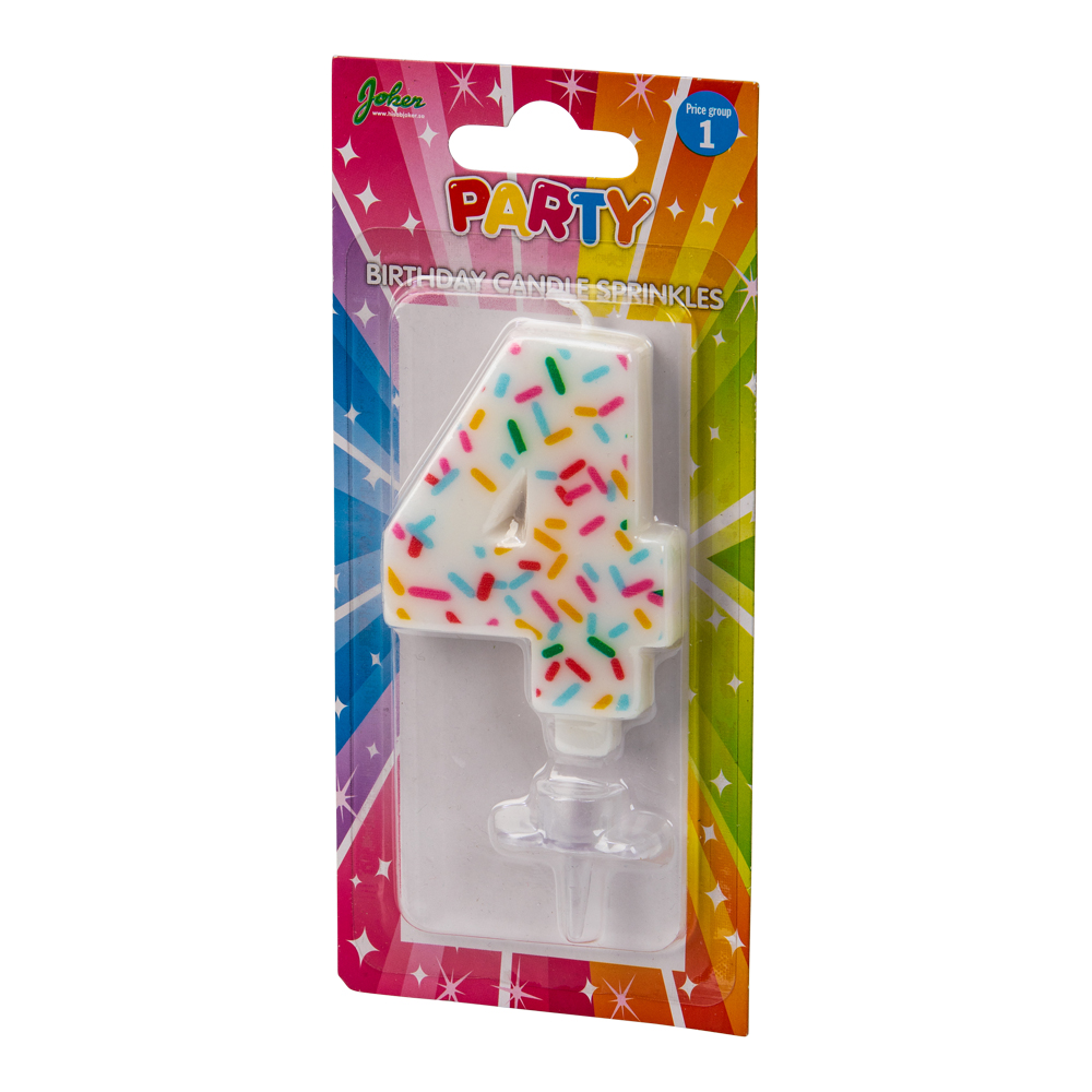 Tårtljus SPRINKLES 4 år