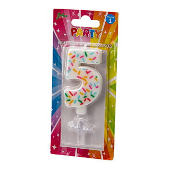 Tårtljus SPRINKLES 5 år