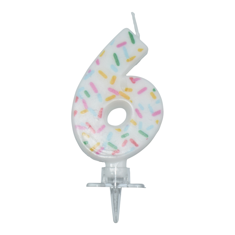 Tårtljus SPRINKLES 6 år - 2