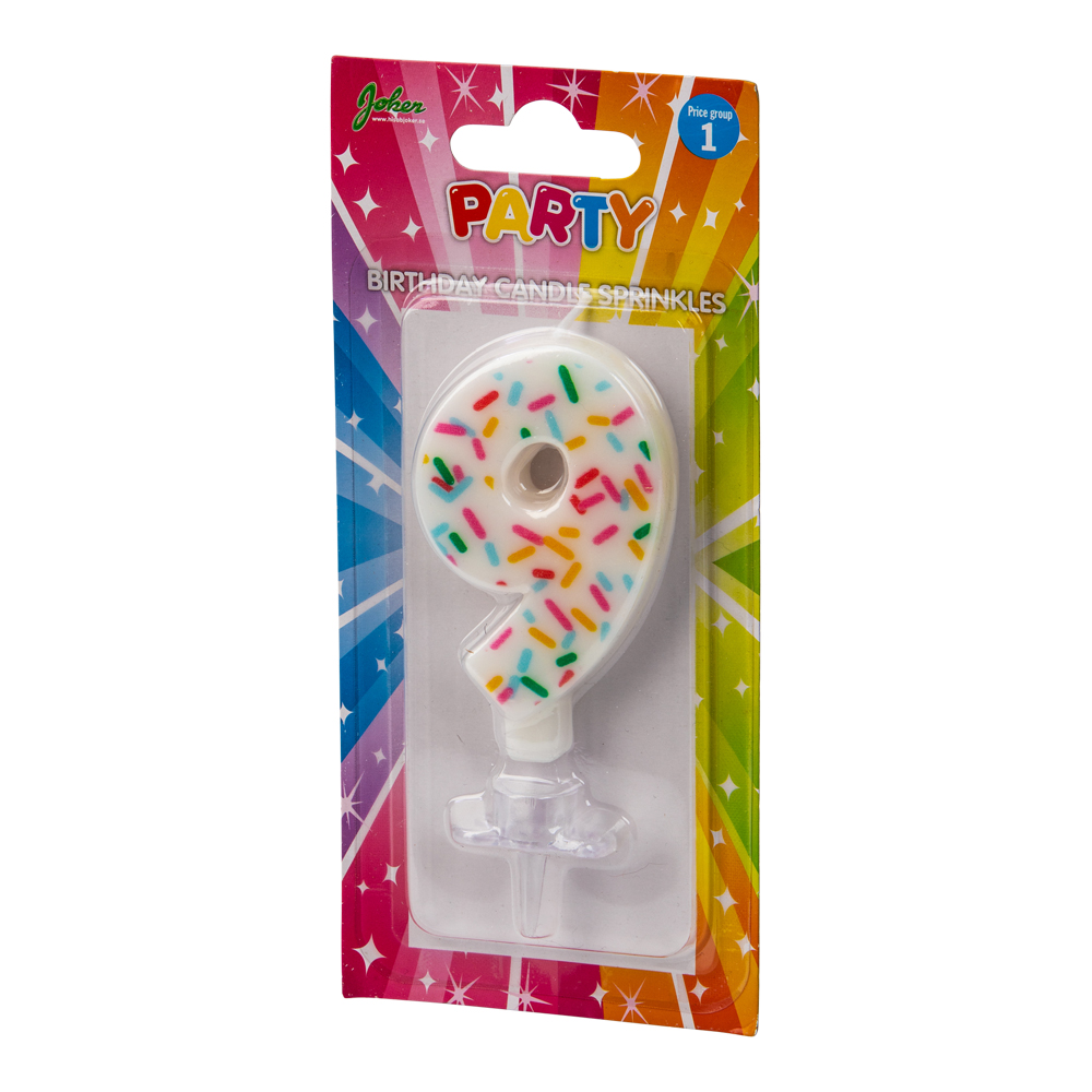 Tårtljus SPRINKLES 9 år