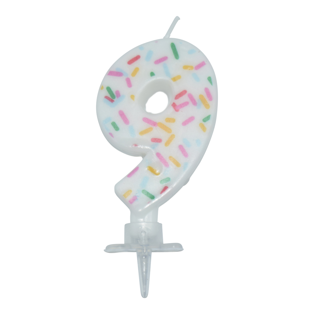 Tårtljus SPRINKLES 9 år - 2