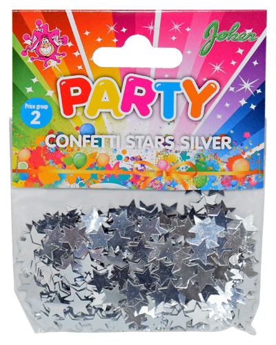 Confetti Stars Silver