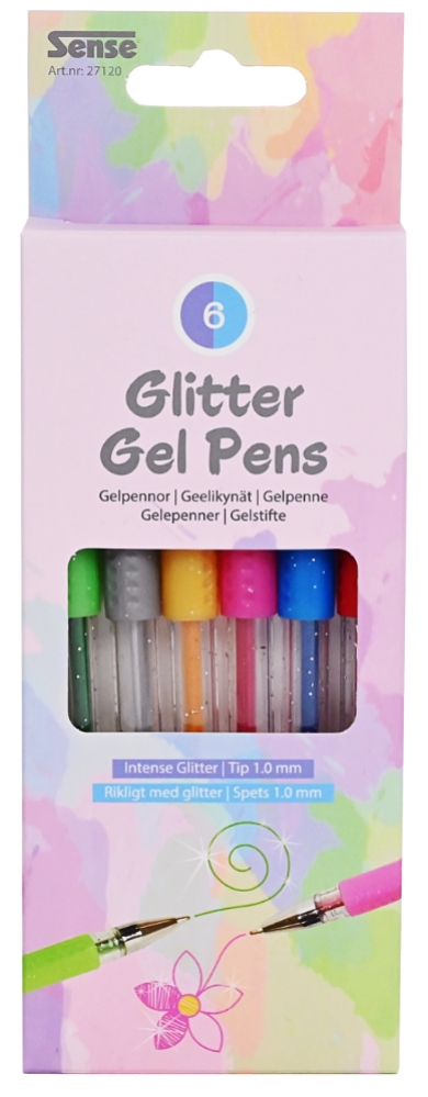 Sense Glitter Gelpennor 6-P