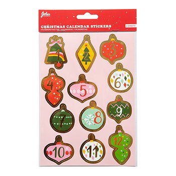 Julkalenderklistermärken 1-24