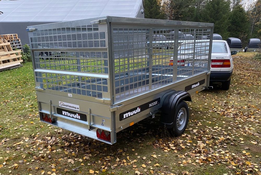 Nätgrindsvagn Muuli 1400SX + Nätgrind/Gallergrind 90cm (EU-Trailer/80 Km/h) - 5