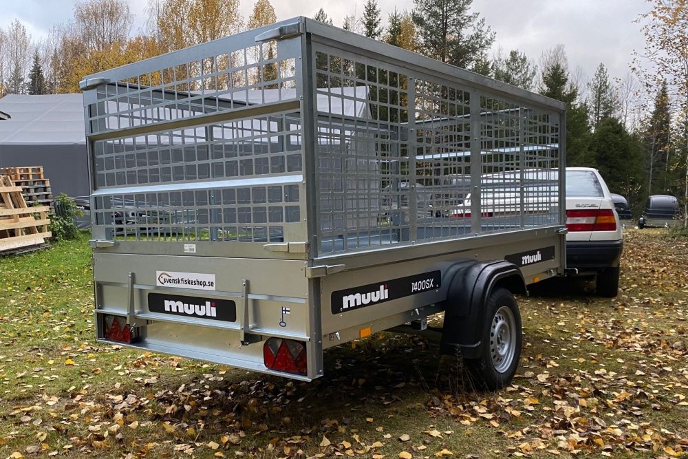 Nätgrindsvagn Muuli 1400SX + Nätgrind/Gallergrind 90cm (EU-Trailer/80 Km/h) - 4