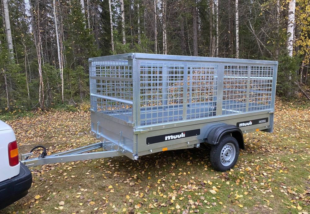 Nätgrindsvagn Muuli 1400SX + Nätgrind/Gallergrind 90cm (EU-Trailer/80 Km/h) - 2