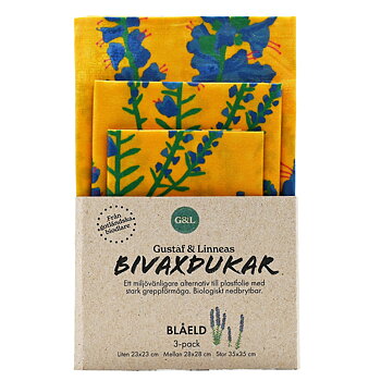 Gustaf & Linnea Bivaxduk Blåeld 3-pack