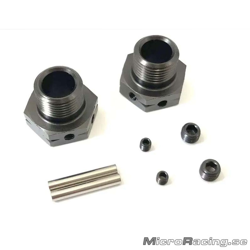 KYOSHO - Hjuladapter, Gun Metallic, Bred, 2st