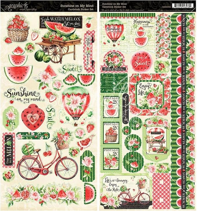 Graphic45 - Cardstock Sticker Set - Sunshine on My Mind