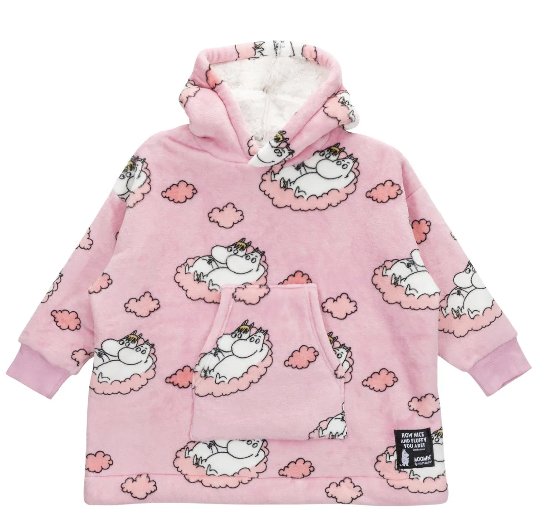 Mumin Barn Jättehoodie - Tupplur rosa