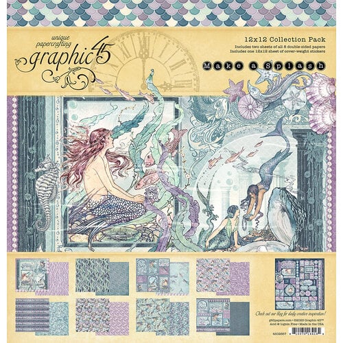  Graphic45 - Make A Splash - Collection Pack 12x12 with Stickers
