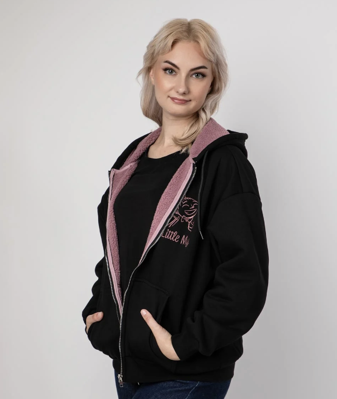Mumin Dam Vinterhoodie - Lilla My svart - 5